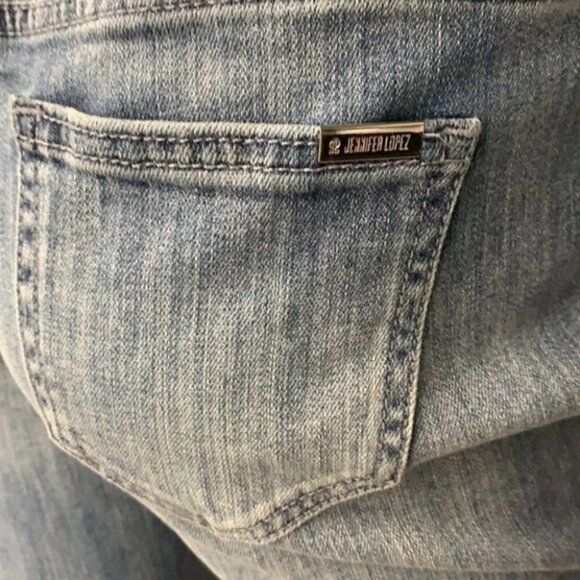 Jennifer Lopez Women Rhinestone Embellish Blue Denim Ankle Jeans size 2 - Picture 8 of 8